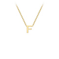 9K Yellow Gold 'F' Initial Adjustable Letter Necklace 38/43cm