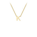 9K Yellow Gold 'K' Initial Adjustable Letter Necklace 38/43cm