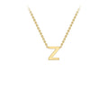 9K Yellow Gold 'Z' Initial Adjustable Letter Necklace 38/43cm