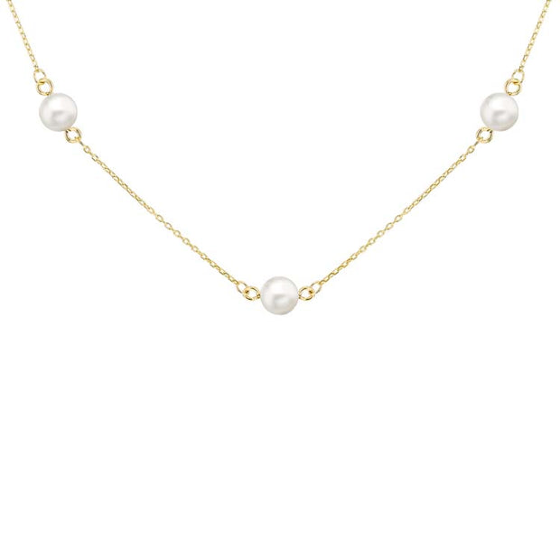 9K Yellow Gold Freshwater Pearl Necklace 41+2.5cm | The Jewellery Boutique