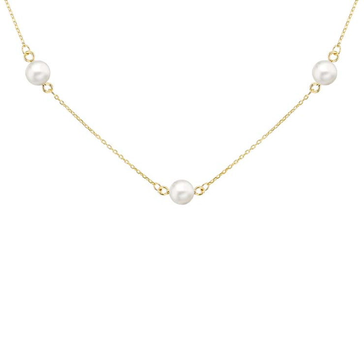 9K Yellow Gold Freshwater Pearl Necklace 41+2.5cm | The Jewellery Boutique