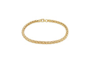9K Yellow Gold Wheat Link Bracelet 19 cm