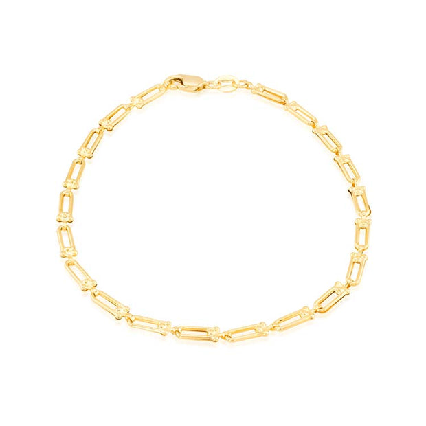 9K Yellow Gold Mini Industrial Chain Bracelet 18cm | The Jewellery Boutique