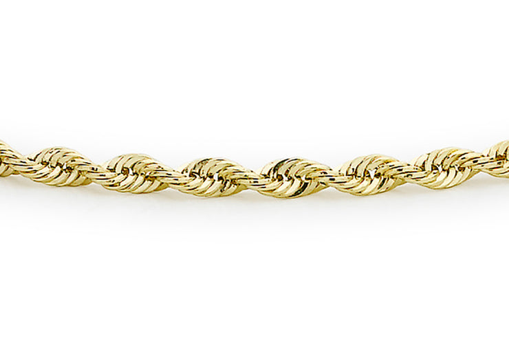 9K Yellow Gold Hollow Twist Bracelet 18 cm