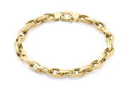 9K Yellow Gold Chain Link Bracelet 18.5 cm