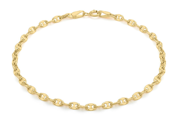 9K Yellow Gold Link Bracelet 18 cm