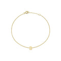9K Yellow Gold Mini Initial 'B' Bracelet 15.5-19cm | The Jewellery Boutique