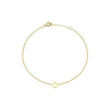 9K Yellow Gold Mini Initial 'O' Bracelet 15.5-19cm | The Jewellery Boutique