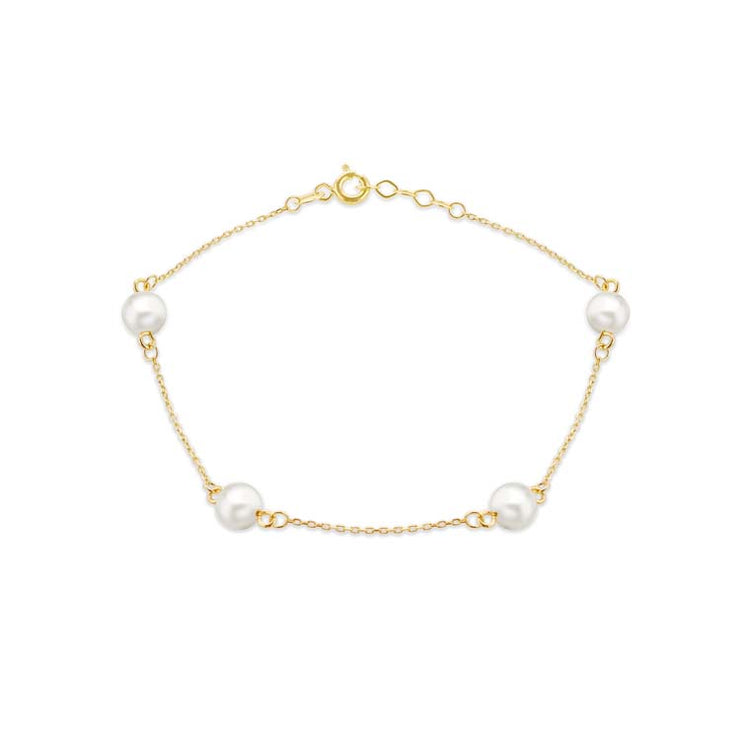 9K Yellow Gold Freshwater Pearl Bracelet 18-19cm | The Jewellery Boutique