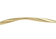 9K Yellow Gold Thin Twist Flat Ribbon Bangle 60 mm