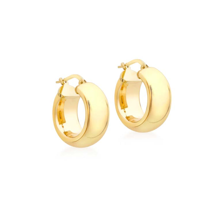 9K Yellow Gold Hoop Earrings 18mm | The Jewellery Boutique