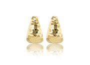 9K Yellow Gold J Shape Stud Earrings