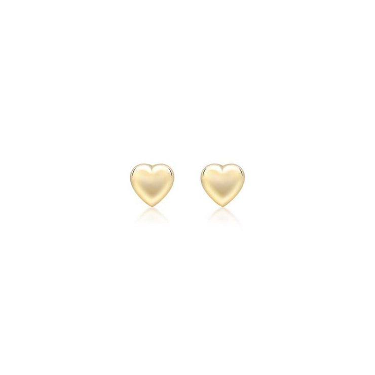 9K Yellow Gold Mini Heart Earrings | The Jewellery Boutique