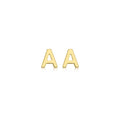 9K Yellow Gold Mini Initial 'A' Stud Earrings | The Jewellery Boutique