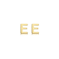 9K Yellow Gold Mini Initial 'E' Stud Earrings | The Jewellery Boutique
