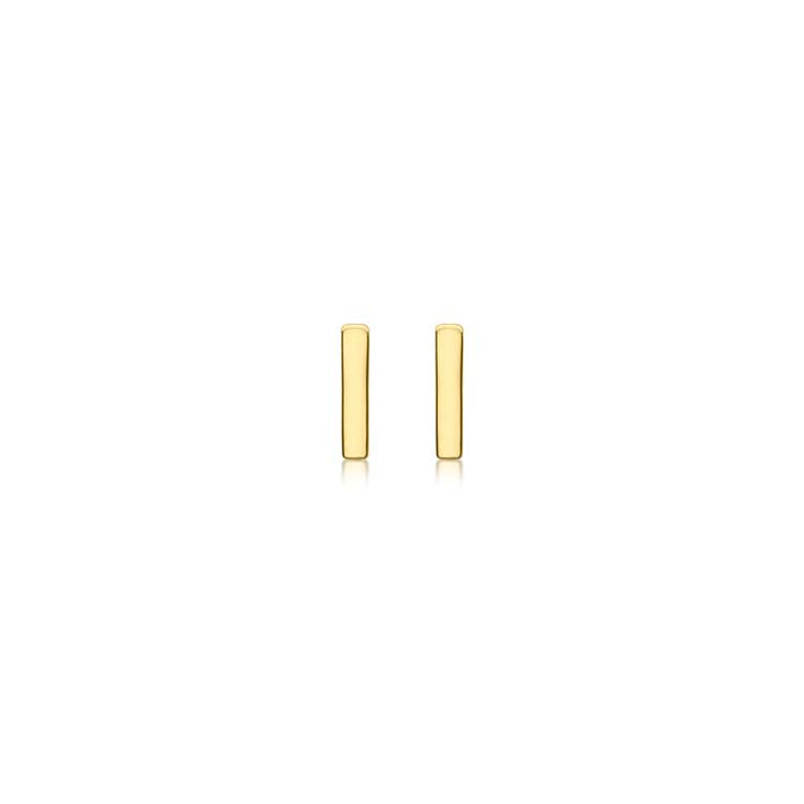 9K Yellow Gold Mini Initial 'I' Stud Earrings | The Jewellery Boutique