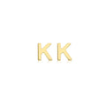 9K Yellow Gold Mini Initial 'K' Stud Earrings | The Jewellery Boutique