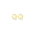 9K Yellow Gold Mini Initial 'Q' Stud Earrings | The Jewellery Boutique