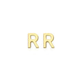 9K Yellow Gold Mini Initial 'R' Stud Earrings | The Jewellery Boutique