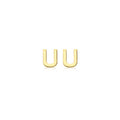 9K Yellow Gold Mini Initial 'U' Stud Earrings | The Jewellery Boutique