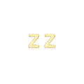 9K Yellow Gold Mini Initial 'Z' Stud Earrings | The Jewellery Boutique