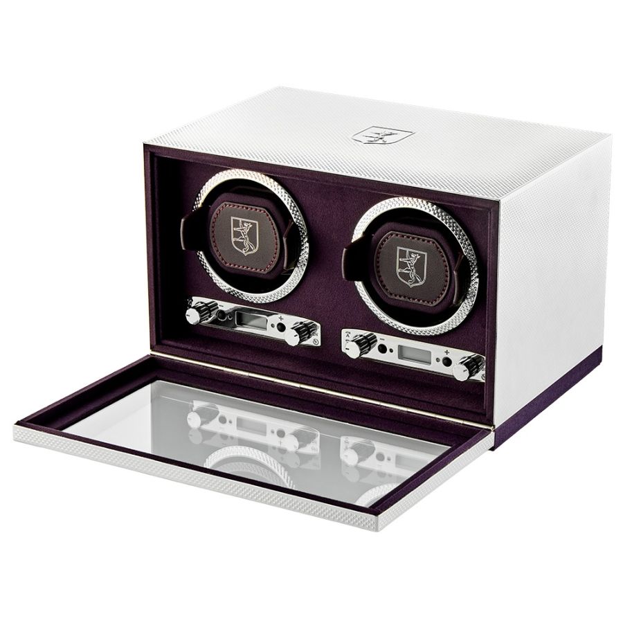 Wolf Silver Double Watch Winder
