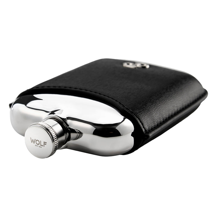 Wolf Philipp Hip Flask With Cover Black