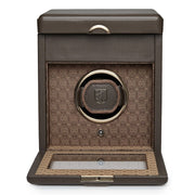 Earth Single Watch Winder With Storage Coffee