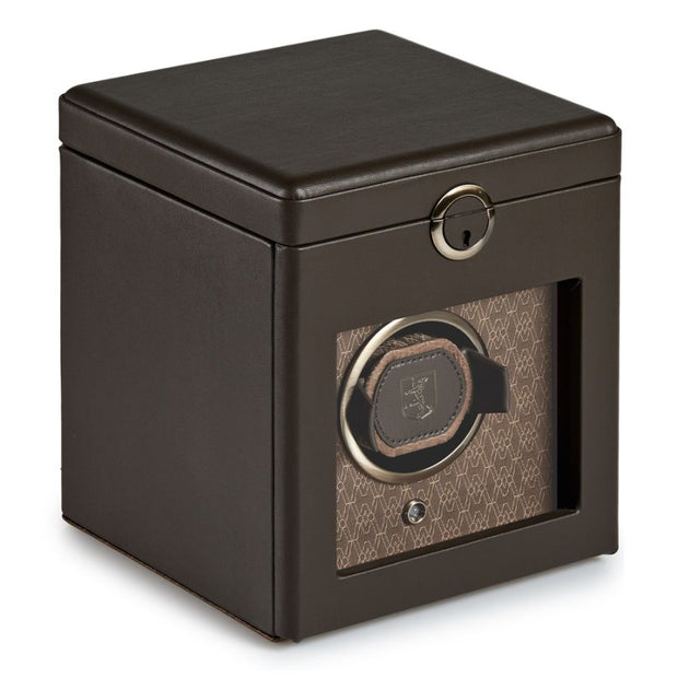 Earth Single Watch Winder With Storage Coffee