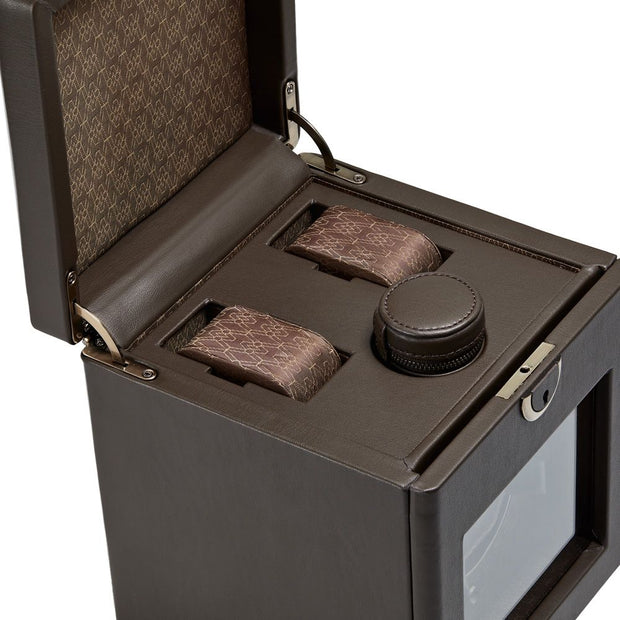 Earth Single Watch Winder With Storage Coffee