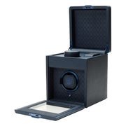 Earth Single Watch Winder With Storage Blue