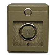 Earth Single Watch Winder With Storage Olive