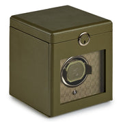 Earth Single Watch Winder With Storage Olive