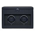 Earth Double Watch Winder With Storage Blue