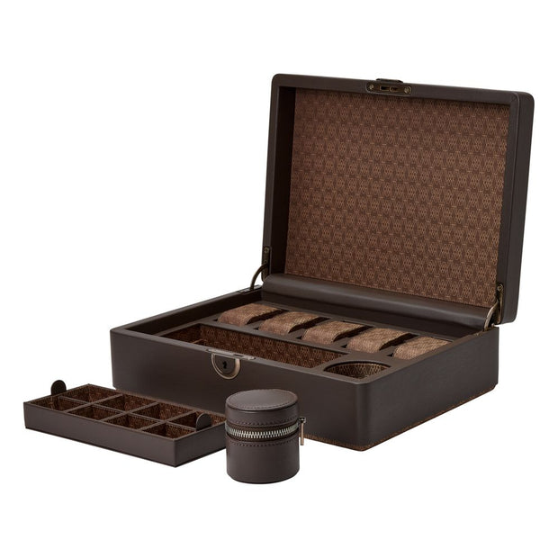 Earth 5 Piece Watch Box Coffee