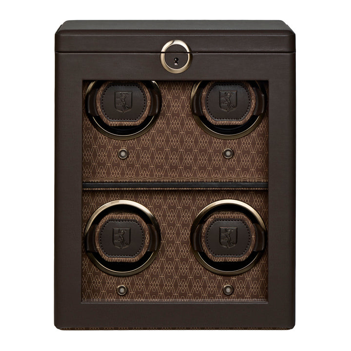 WOLF Earth 4 Piece Watch Winder in Coffee