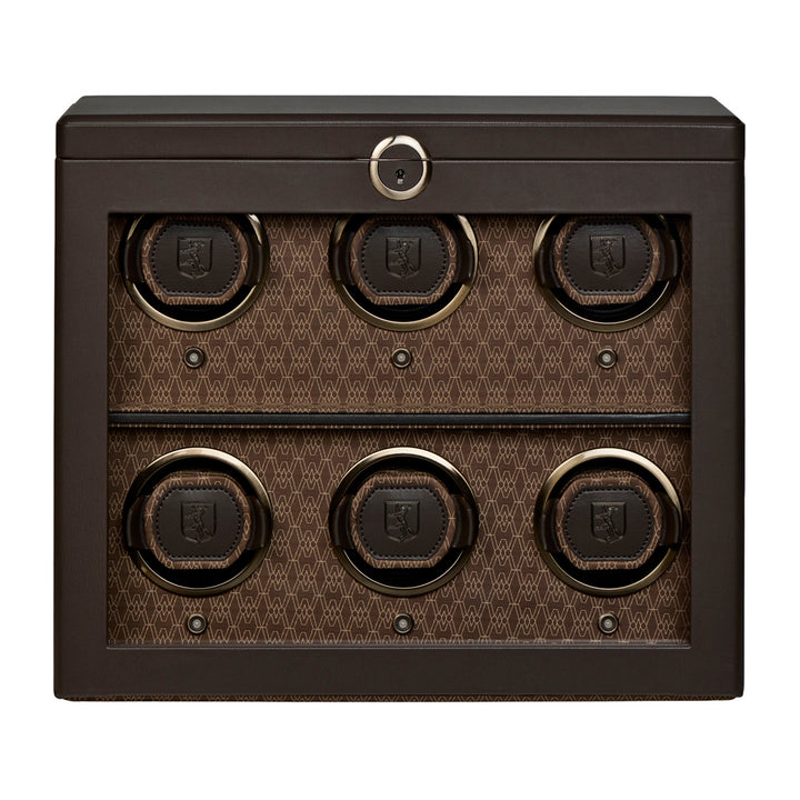 WOLF Earth 6 Piece Watch Winder in Coffee