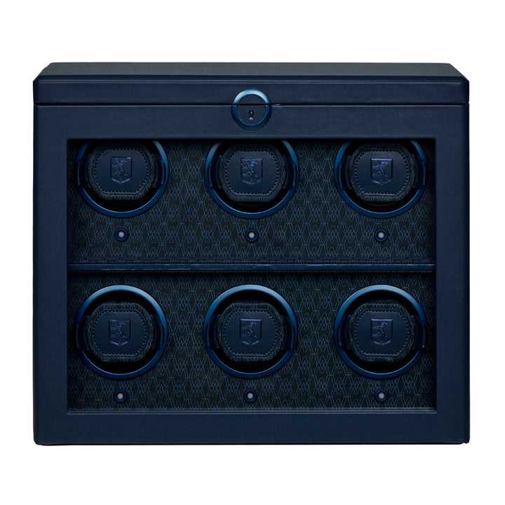 WOLF Earth 6 Piece Watch Winder in Midnight Blue