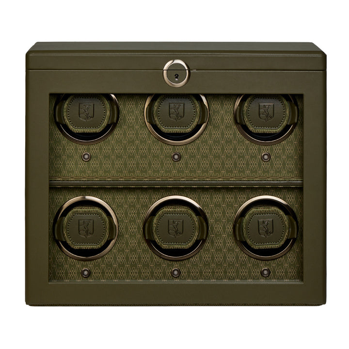 WOLF Earth 6 Piece Watch Winder in Olive