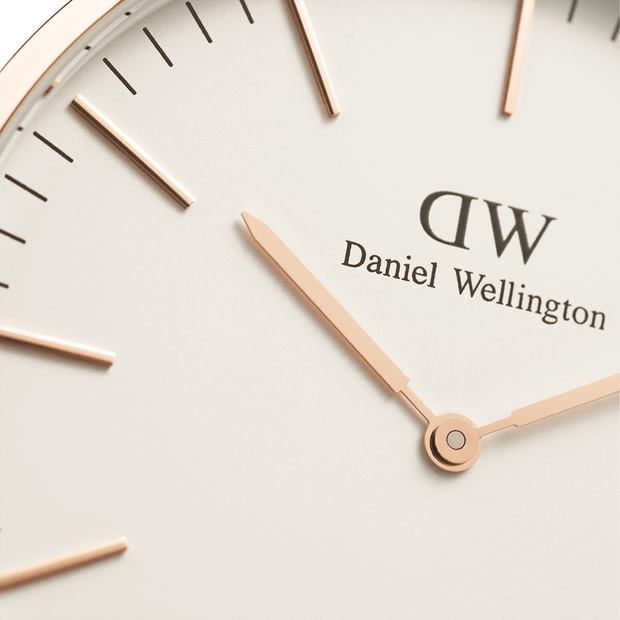 Daniel Wellington Classic 40 St Mawes Rose Gold & White Watch