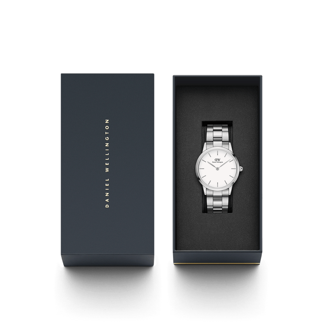Daniel Wellington Iconic Link 40 Silver & White Watch