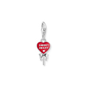 THOMAS SABO Red Lollipop-Heart Charm Pendant Silver