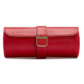 Wolf Palermo Double Watch Roll with Jewellery Pouch Red