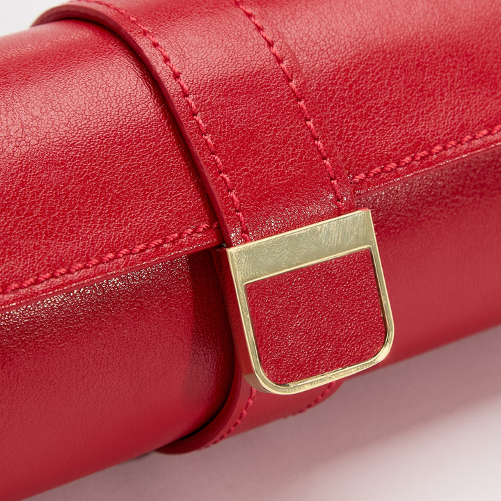 Wolf Palermo Double Watch Roll with Jewellery Pouch Red - image 11