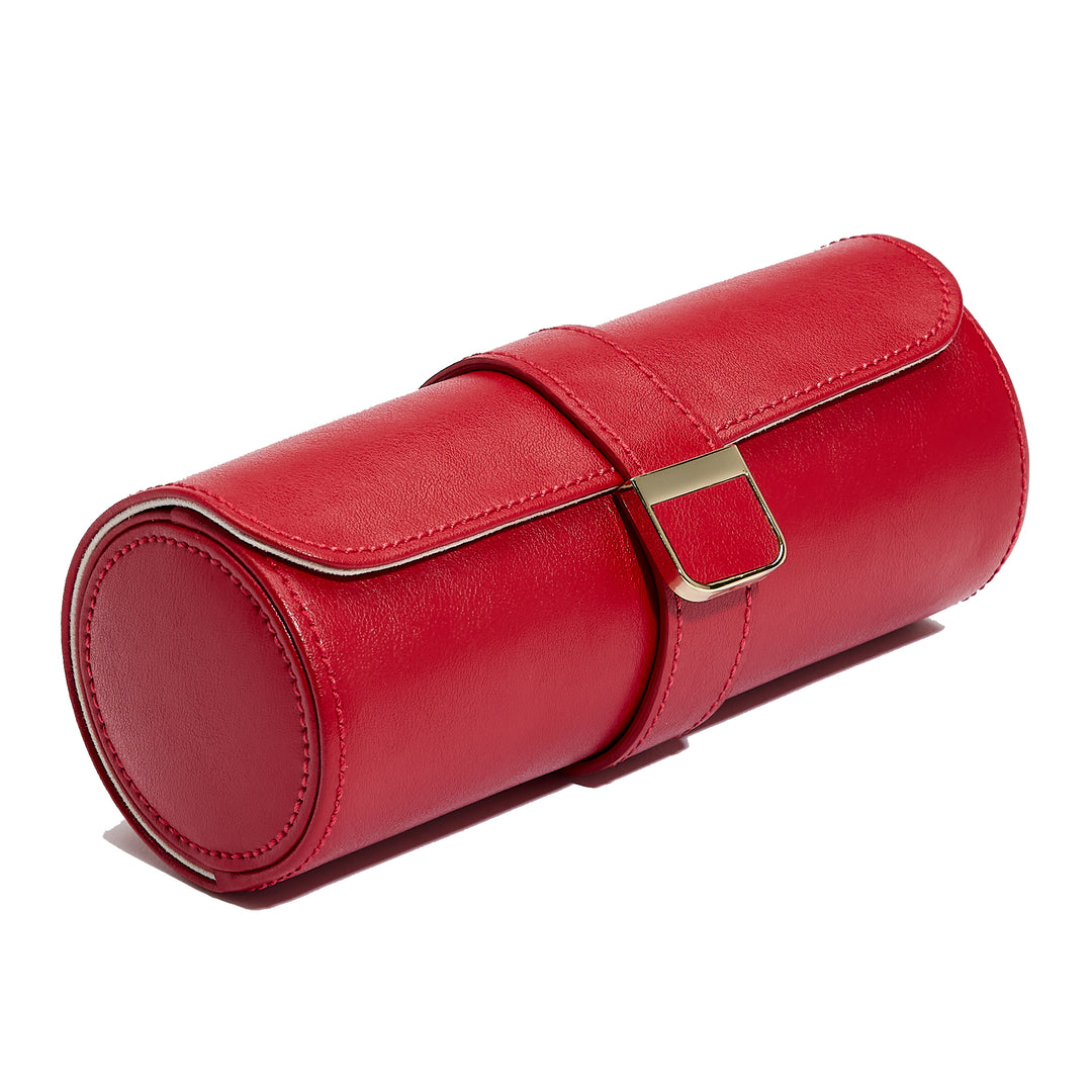 Wolf Palermo Double Watch Roll with Jewellery Pouch Red - image 3