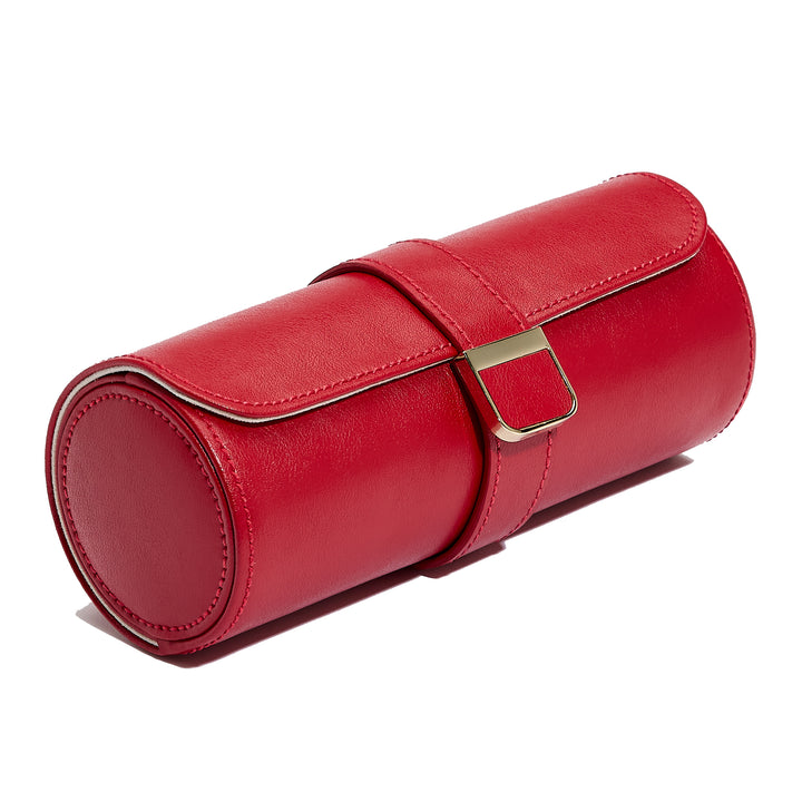 Wolf Palermo Double Watch Roll with Jewellery Pouch Red - image 3