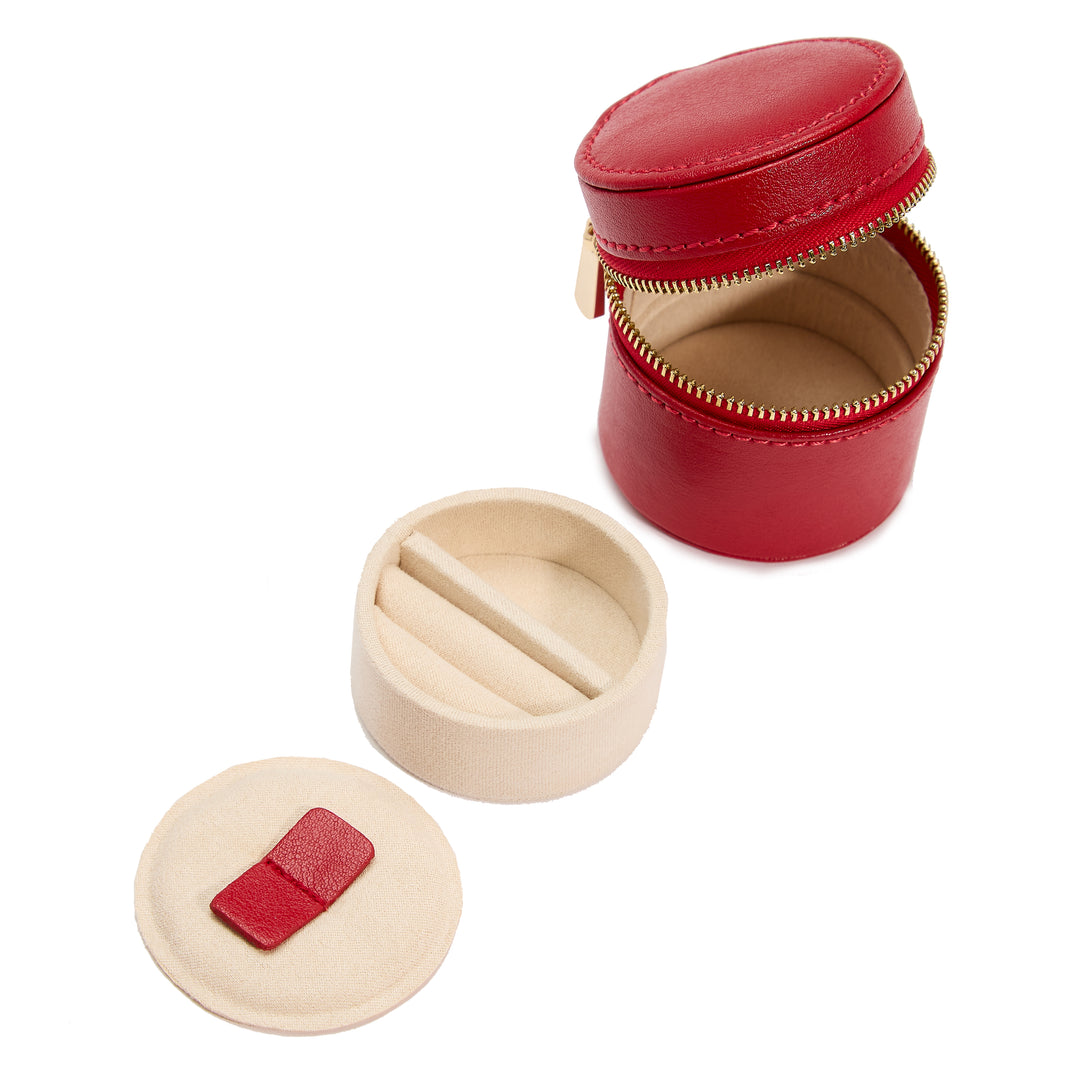 Wolf Palermo Double Watch Roll with Jewellery Pouch Red - image 9