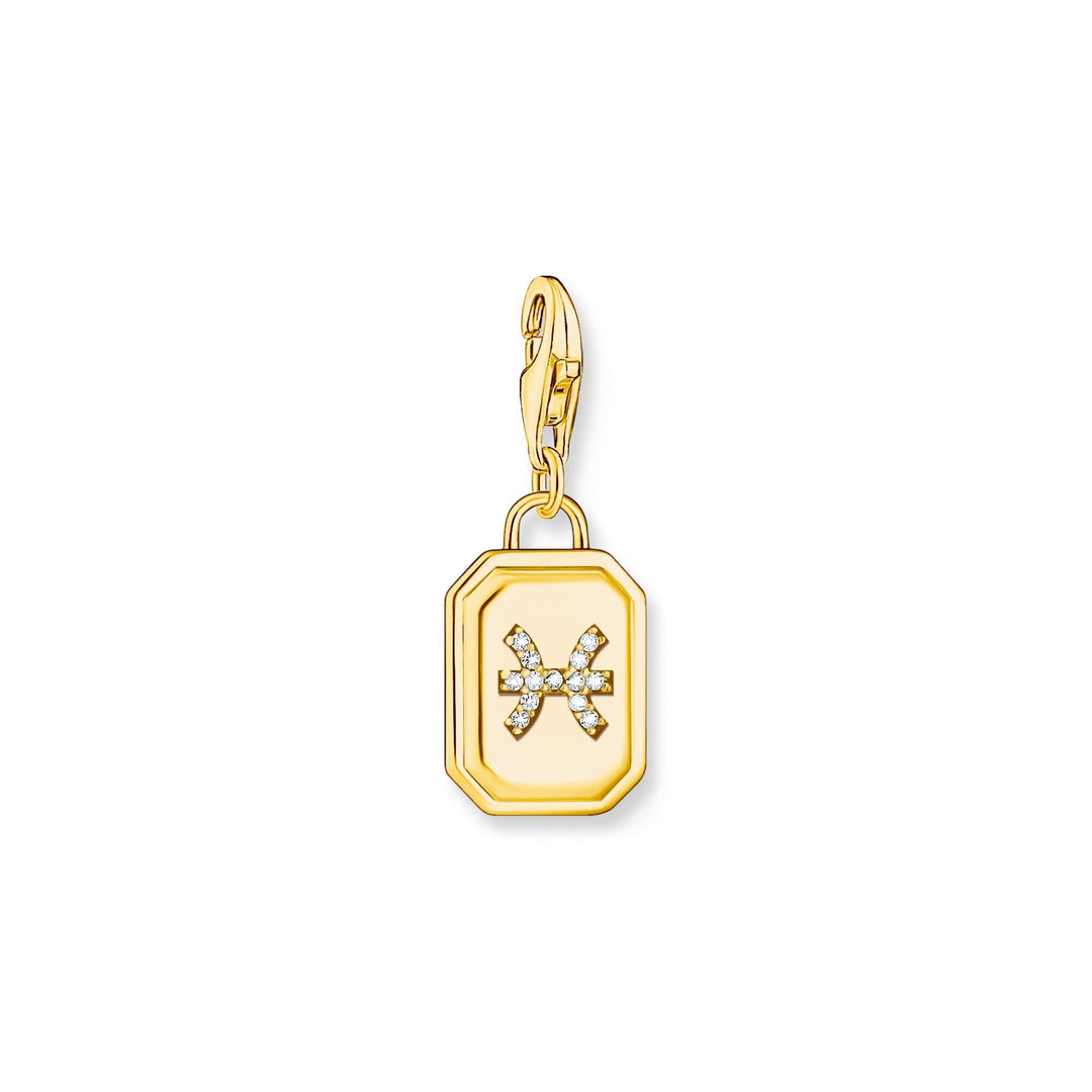 THOMAS SABO Pisces Zodiac Sign Gold Charm Pendant