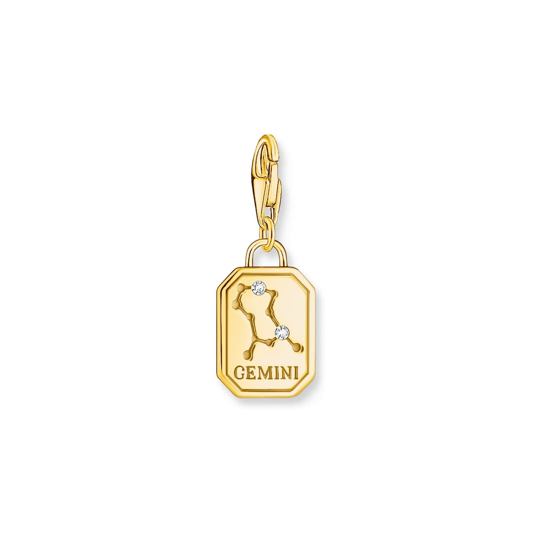 THOMAS SABO Gemini Zodiac Sign Gold Charm Pendant
