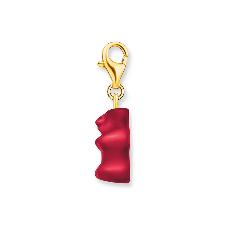 THOMAS SABO x HARIBO: Gold-plated Charm Strawberry Red Goldbear Pendant